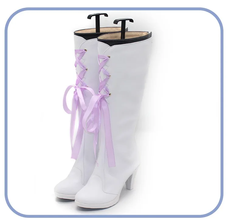 秋山美月コスプレ靴 PJSK 5 周年記念コスプレ小道具アニメアクセサリー PU 靴ハロウィンカーニバルブーツカスタムメイド