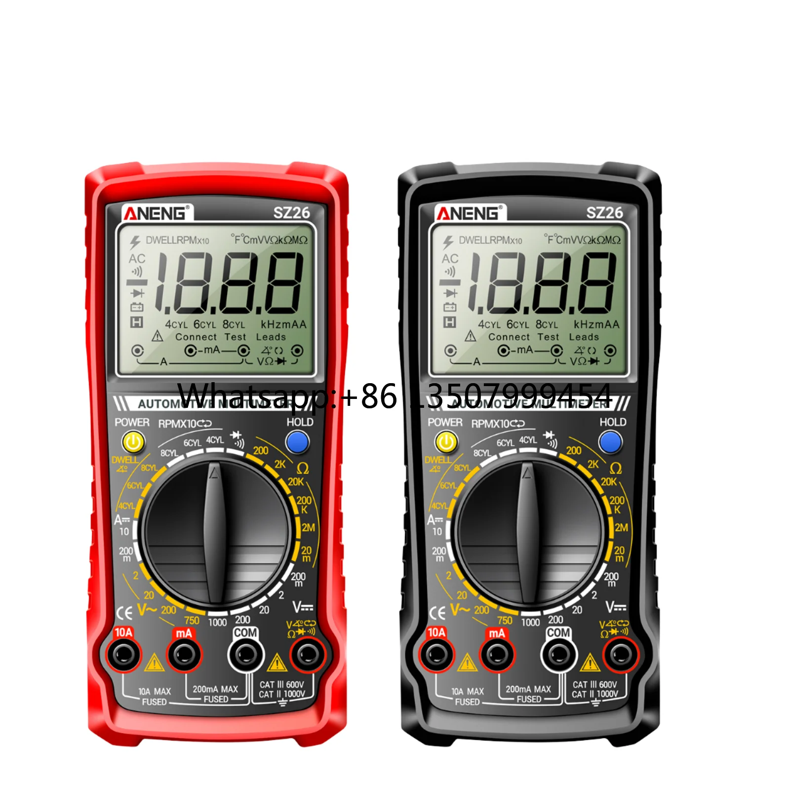 

Intelligent Auto Repair Multimeter Digital High Precision Multifunctional Automotive Inspection Tool ABS Housing 1000V DC
