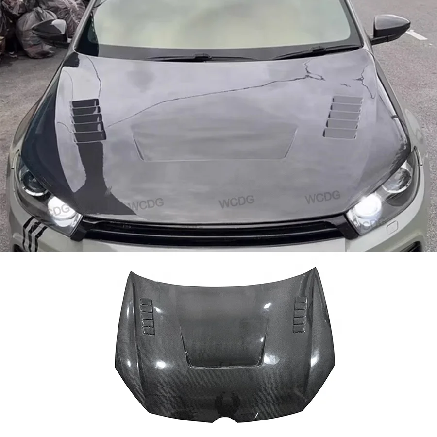 

2010-2016 Scirocco передний капот для VW Volkswagen Scirocco C стиль из углеродного волокна передний капот двигателя крышка автозапчасти