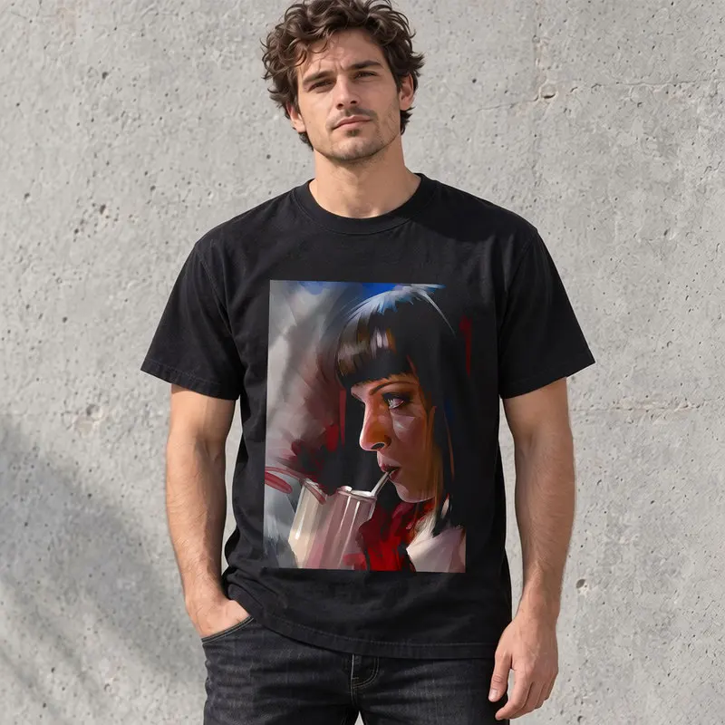 Pulp Fiction Movie Graphic T Shirt, Vintage 90s Retro Film Print Tee, Quentin Tarantino Classic Cinema Unisex Short Sleeve Shirt