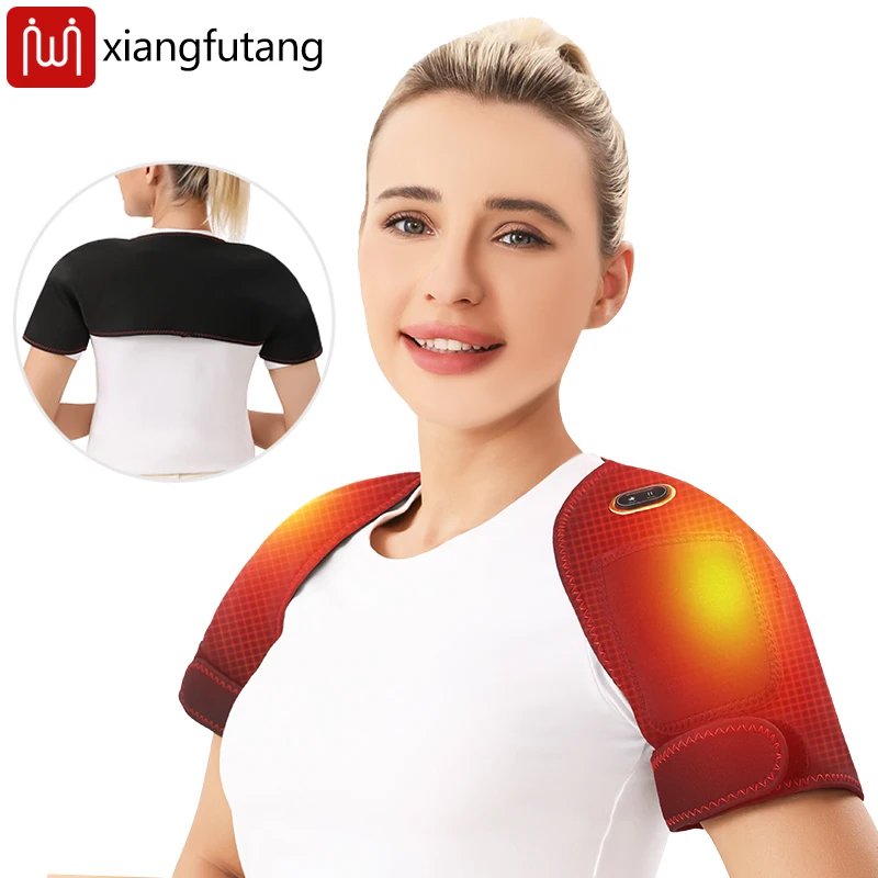 

Carbon Fiber Heated Shoulder Support Shoulder Vibration Massager Relieves Frozen Shoulder Pain Mobility Issues Shoulder recovery