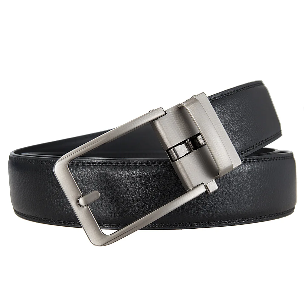 

3.5cm Width Click Belts for Men Brand Designer Automatic Buckle Genuine Leather Men's Jeans High Quality Waist Strap 90-130cm