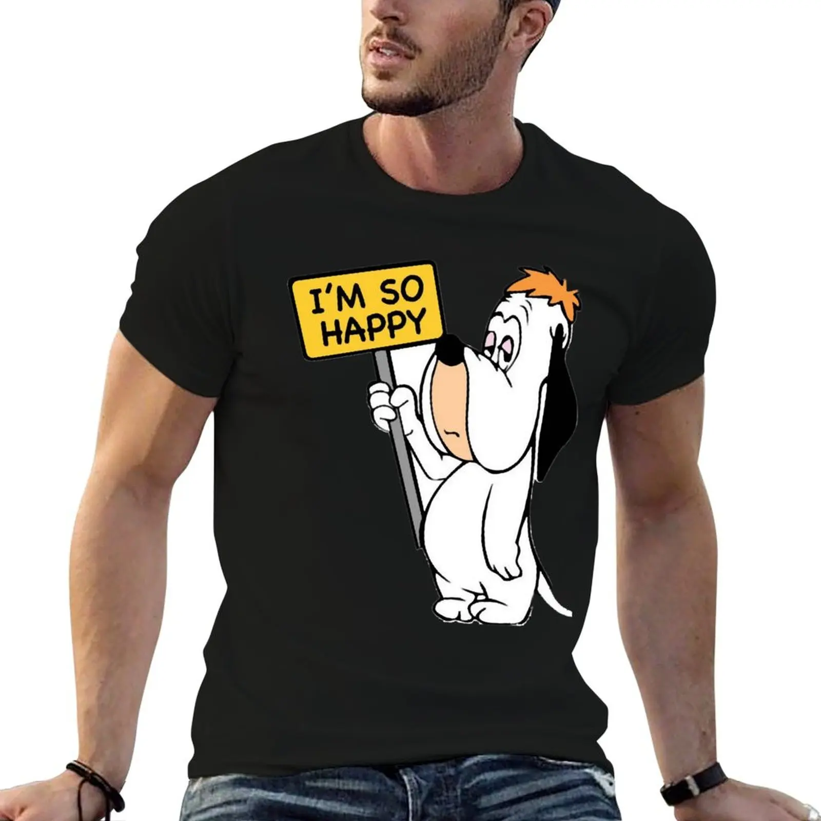 

Funny-happy-dog T-Shirt t shirts for man cotton man tshirt T-Shirt