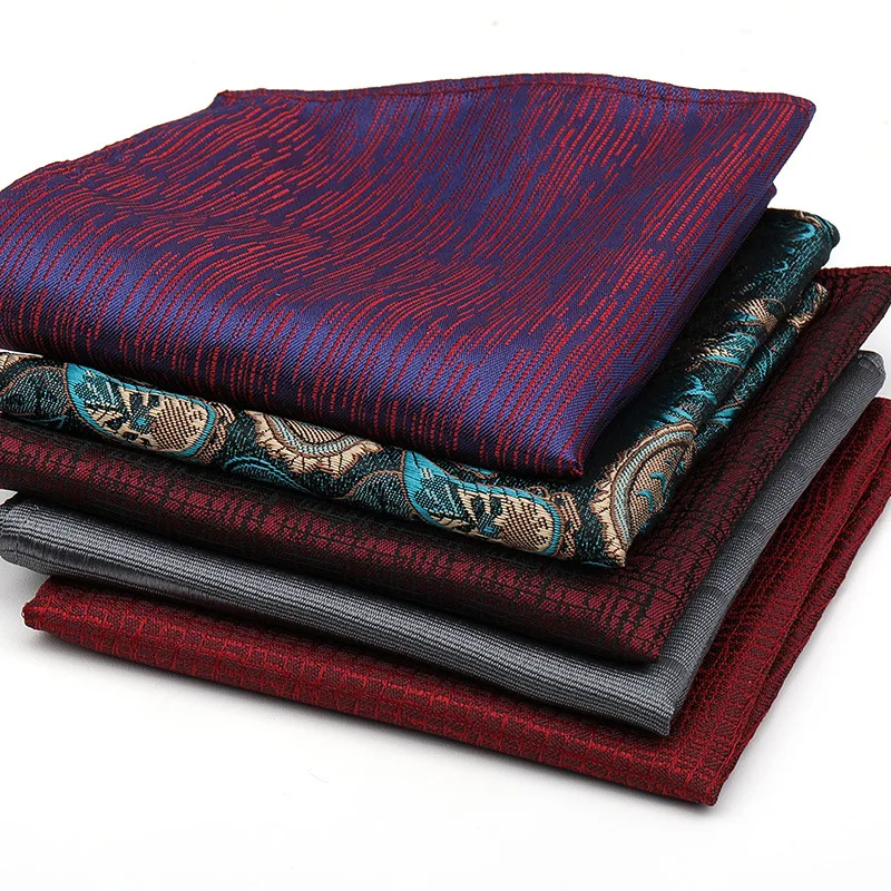 2 قطعة بدلة رجال الأعمال وشاح مربع جيب منديل فستان الزفاف هدية دعوى الصدر الحرير الملحقات