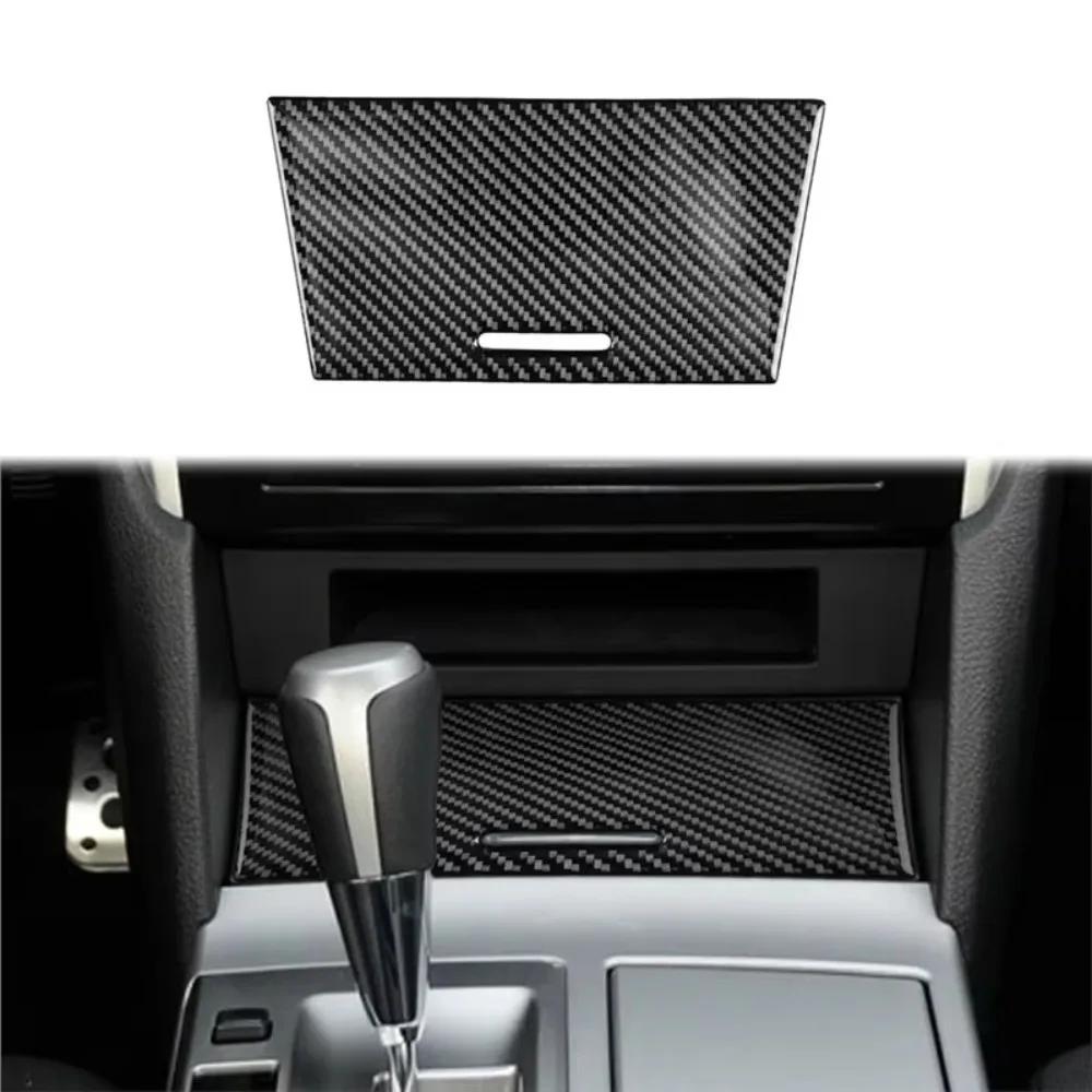 Center Console Storage Box Cover Trim In Carbon Fiber For Toyota Camry 2012-2014