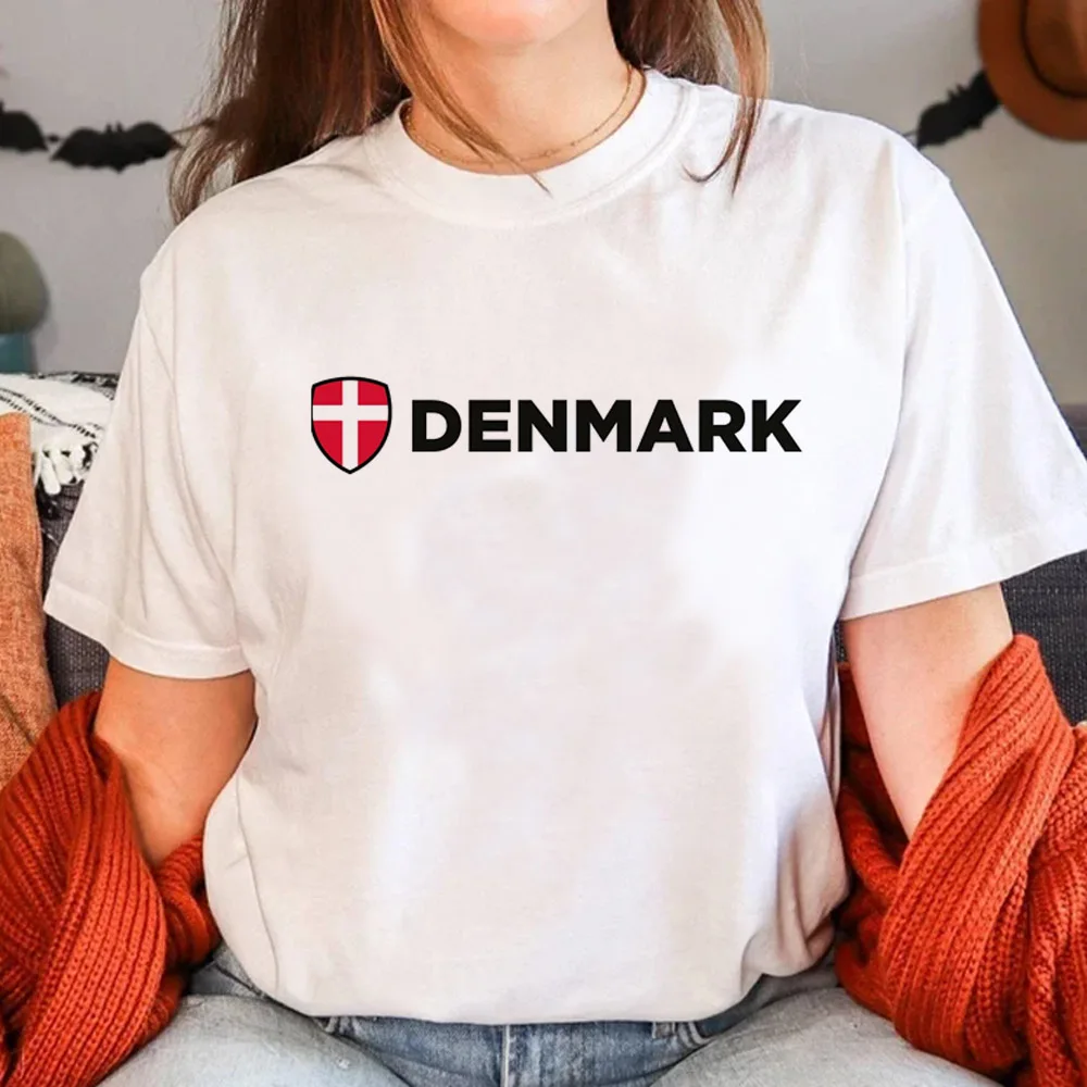 Denmark top women Y2K streetwear t-shirts female graphic clothes