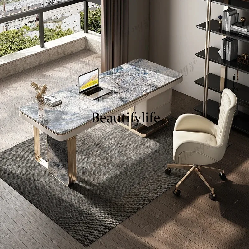 

TTT Italy Minimalist Fashionable Office Desk Modern Accent Rock Plate Office Desk Particular Style Design Office Furniture Mesa