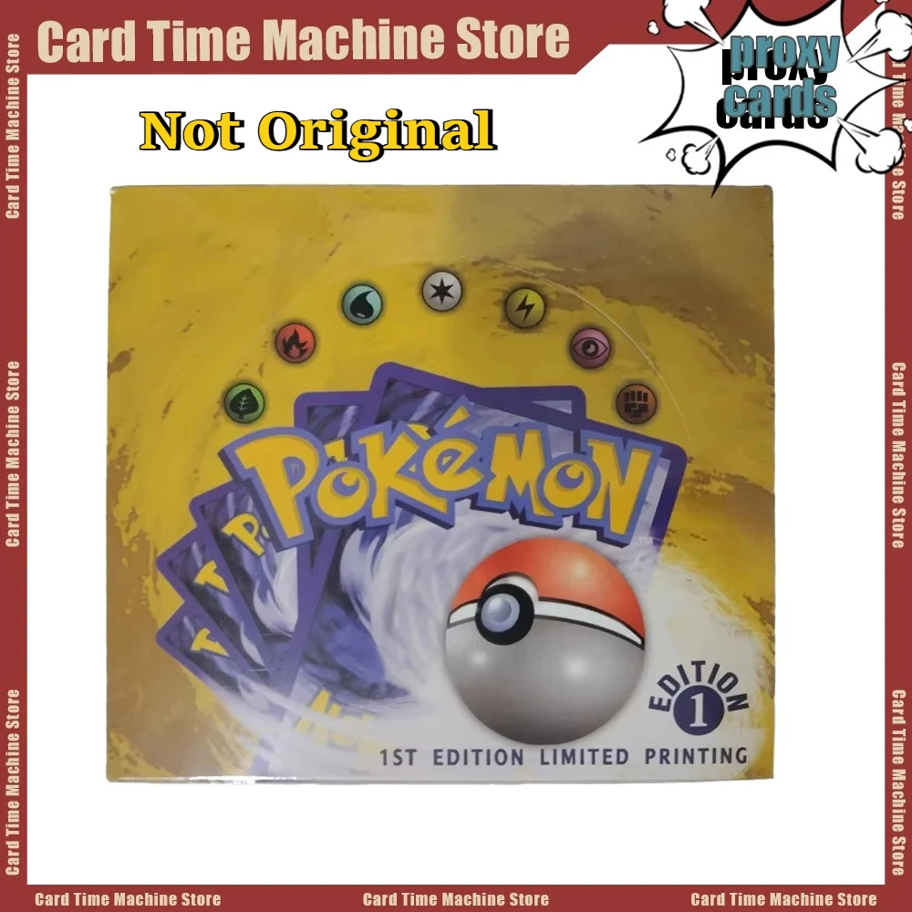 

Pokémon Foil 33 Packs 1ST Edition Classic Base Set Proxy Cards PKM Games Board Games Whole Set Card Collection Toys Gifts New