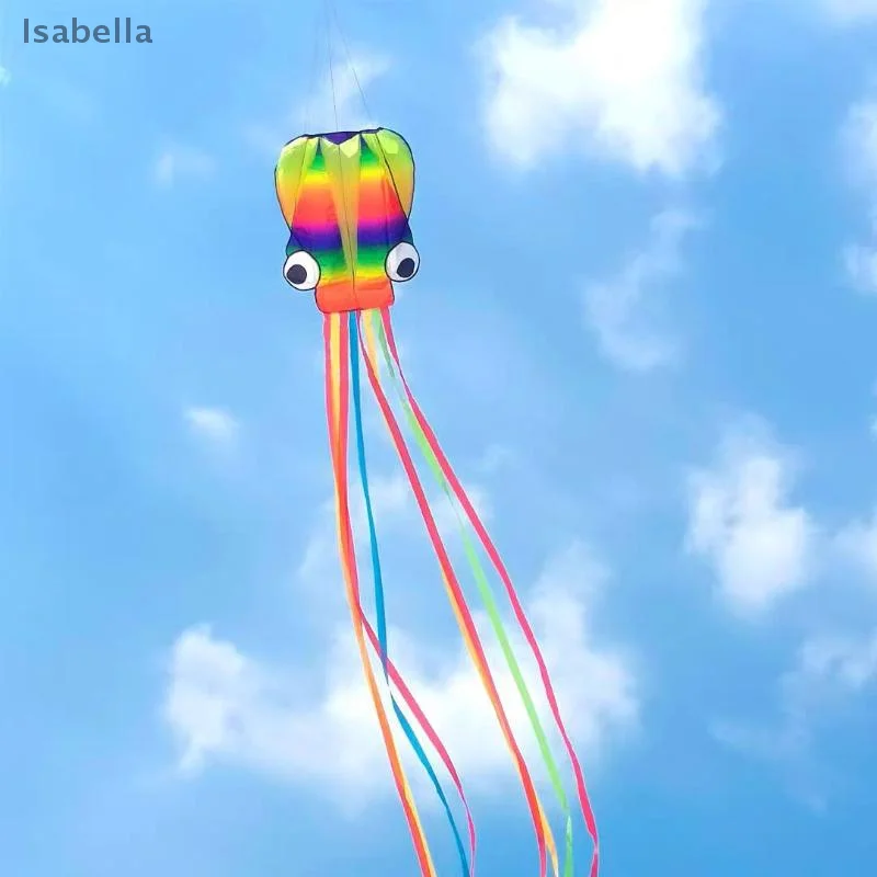 ★ ★ ★ Arco-íris colorido polvo 3D pipa macia 4m pipa gigante com linha de pneu de 100m brinquedos ao ar livre