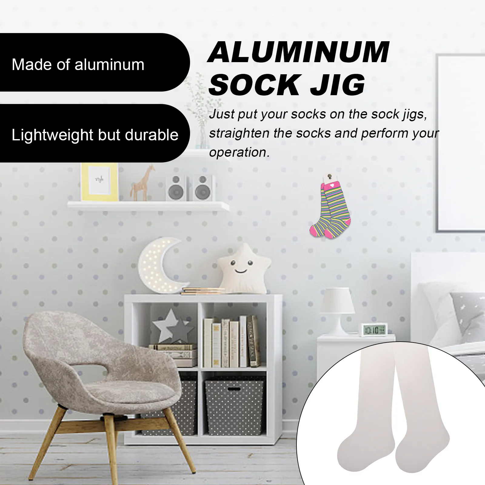 2Pcs Sock Board Aluminum Sock Jigs Heat Press Socks Sublimation Printing DIY Transfer Straight Metal Plates DIY Transfer
