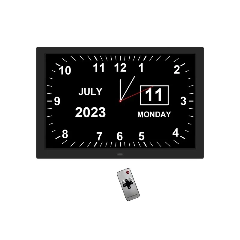 15 التقويم الرقمي ساعة تنبيه كبيرة التناظرية التلقائي يعتم ساعة تاريخ اليوم الزهايمر الخرف فقدان الذاكرة الرؤية المؤعفة