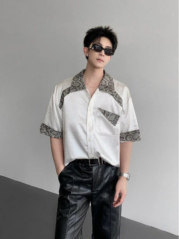 

Summer 2025 Men's ort Sve irt oulder Pads Durable Rivet Glittering Stand Fit Polyester Fiber Youth Faion