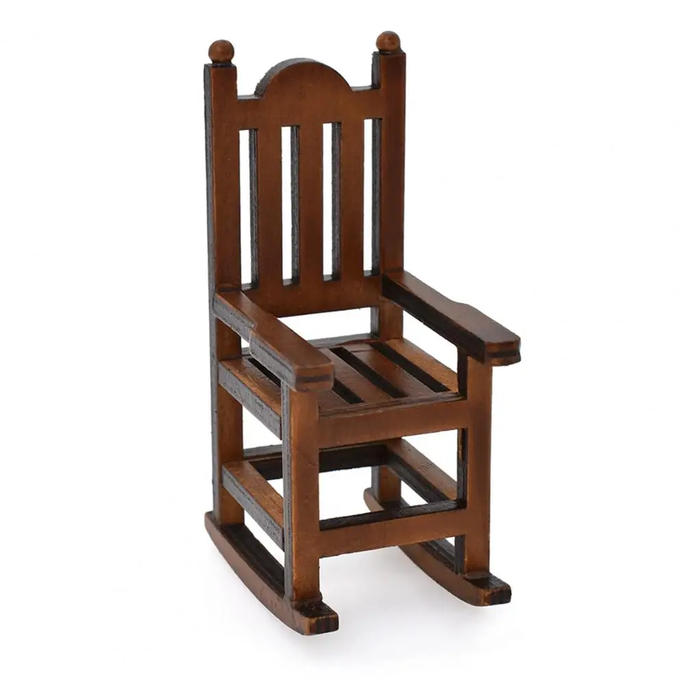 

Good Simulation Chair Smooth Surface Non-Breakable Miniature Chair Dollhouse 1:12 Ornament Dollhouse Chair Dollhouse Chair