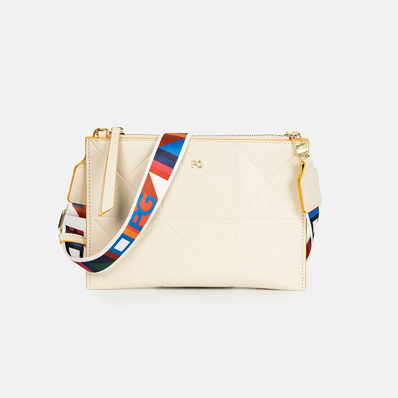 PG Leather Crossbody Bag Women Quilted Design Removable Strap Clutch Purse Multi Color Fashion For Daily Wear Party image 3