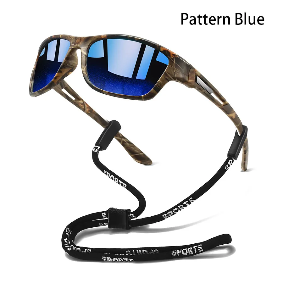 Modische Sport-Sonnenbrille mit Kettenmuster für Herren und Damen – Ideal zum Laufen, Bergsteigen und Angeln – Outdoor-Schutzbrille – Detail 7