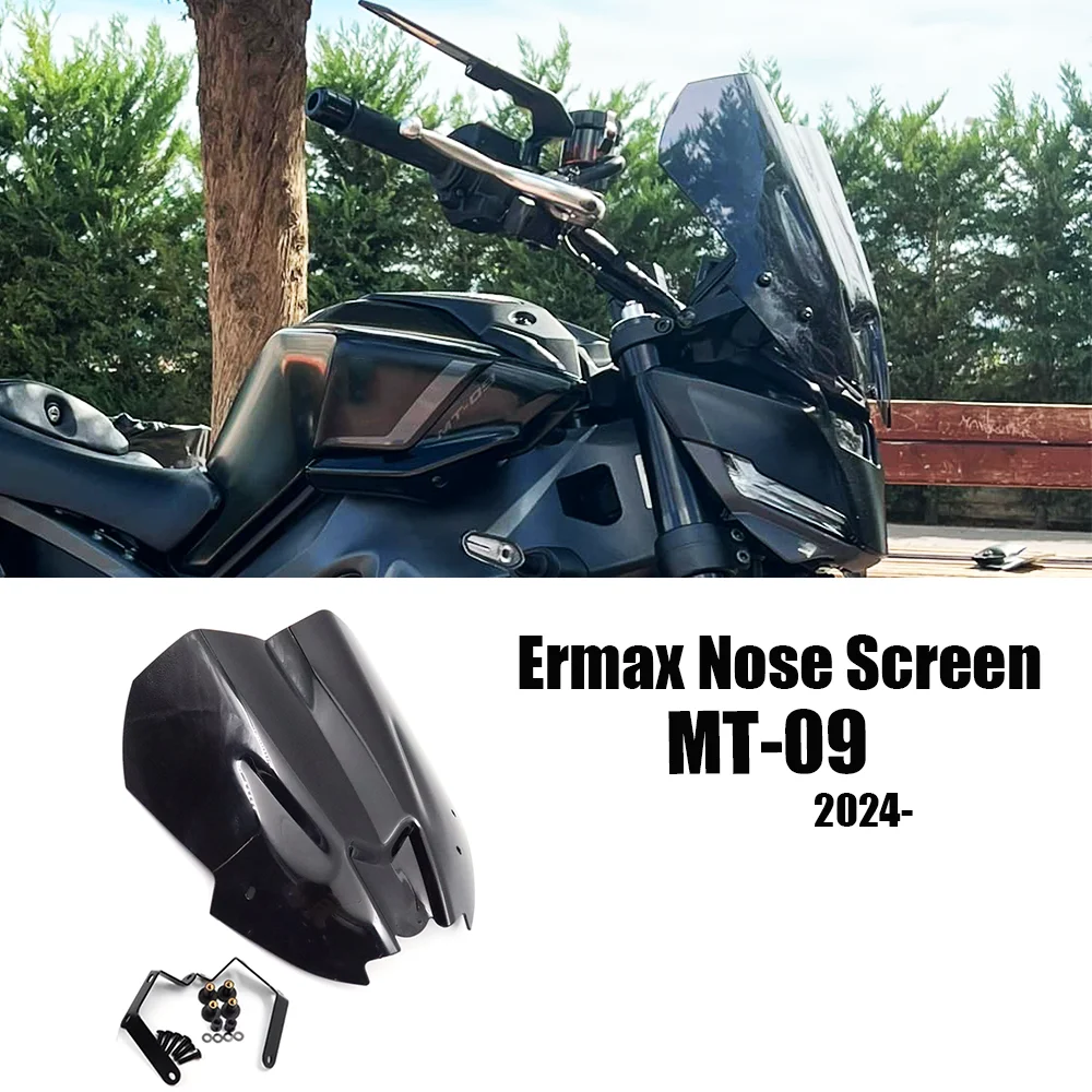 for YAMAHA MT09 GEN4 MT 09 Ermax Nose Screen 30cm Front Windshield MT09 GEN 4 Extended Windscreen MT09 Accessories 2024-