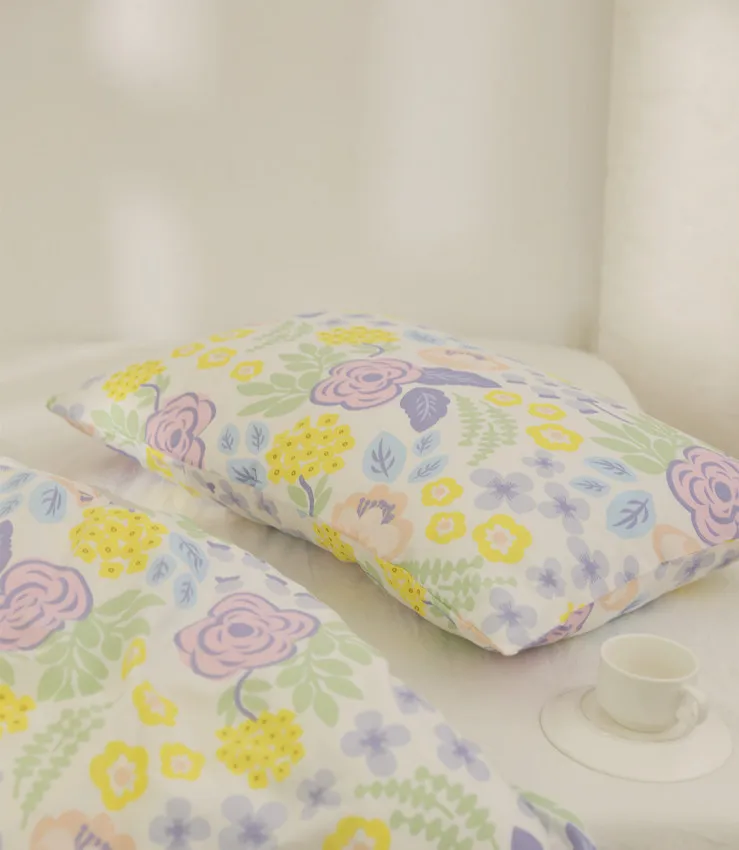 

Pure cotton hand-painted small flower single piece dormitory girl bed sheet, bedsheet, duvet cover, pillowcase