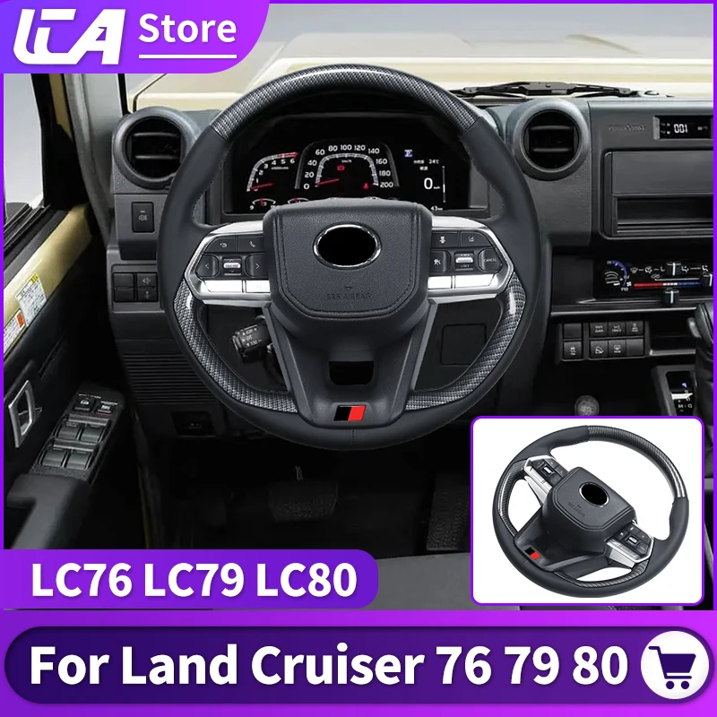 For Toyota Land Cruiser 76 79 80 Upgrade Steering Wheel Assembly LC76 LC79 LC80 Interior Modification Accessories Replacement