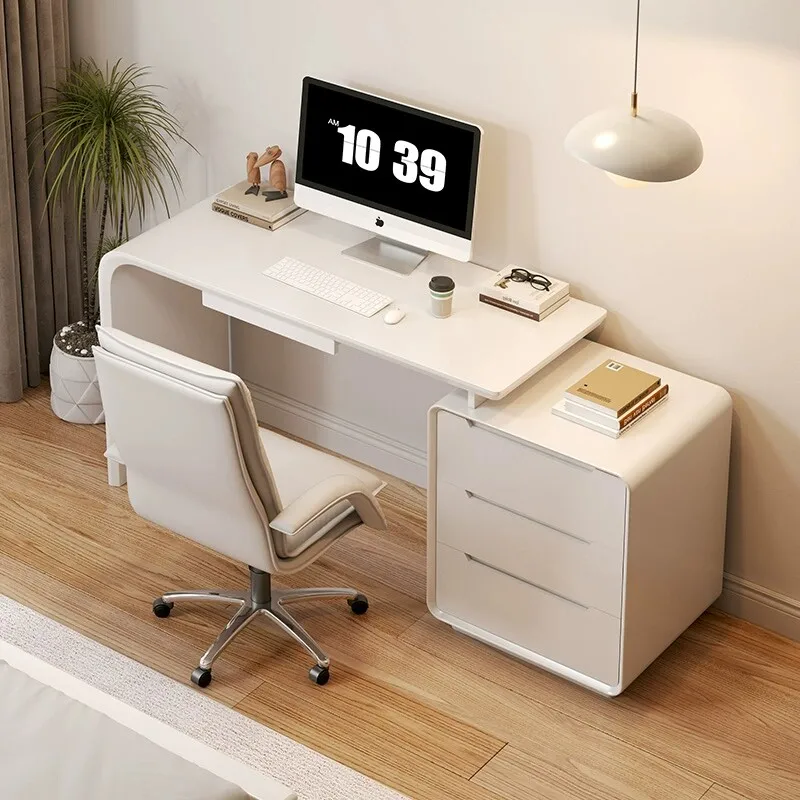 #Minimalist Modern Office Desk Wooden Study Standing Drawer Luxury Nordic Office Desk Aesthetic Design Tavolino Home Furniture