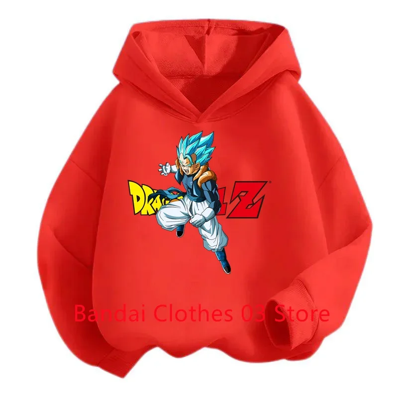 Felpa per bambini ragazza felpa con cappuccio neonata vestiti Goku top Boy Dragonball capispalla da 2 a 12 anni 2024 abbigliamento primaverile per bambini