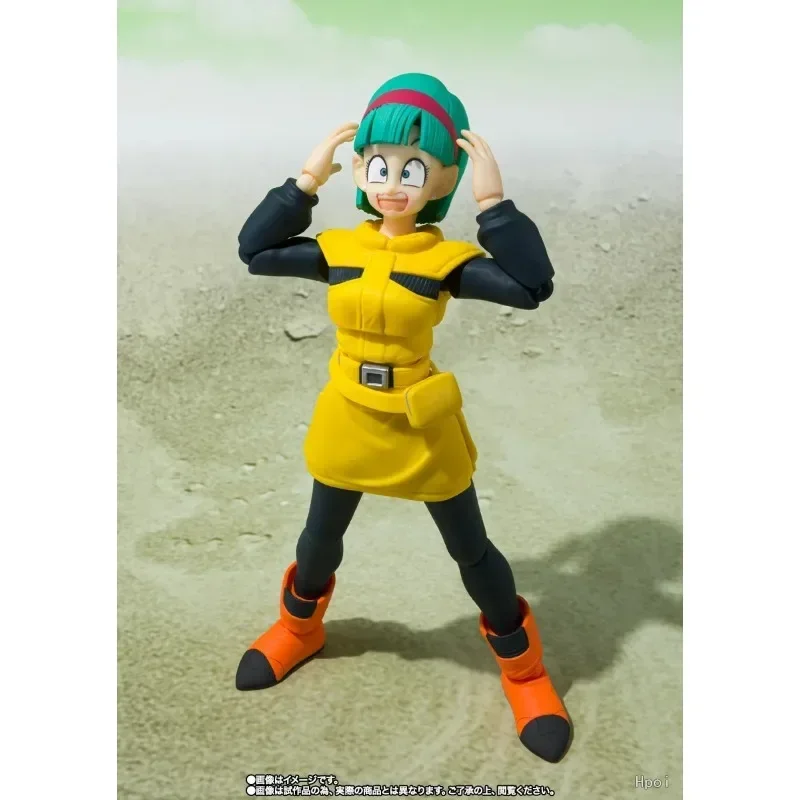 In magazzino Bandai Original Shf Dragon Ball Z Bulma Namekian Anime Action Figure PVC Assembly modelli da collezione giocattoli regali di festa