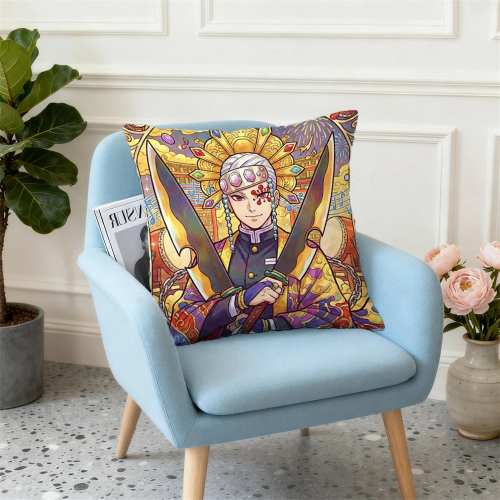

Uzui Tengen Pillow Covers Decorative Sofa Cushions 1Psc Cushion Cover Home Decoration Personalized Gifts Room Decorating Items