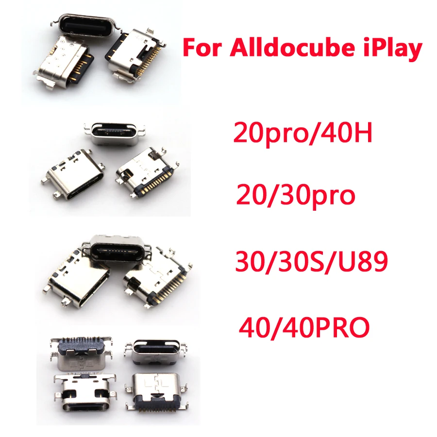 2pcs Type-C USB Jack Female Socket Charging Port Plug Dock Connector For Alldocube iPlay 20 20Pro 30 Pro 30S U89 40 40H