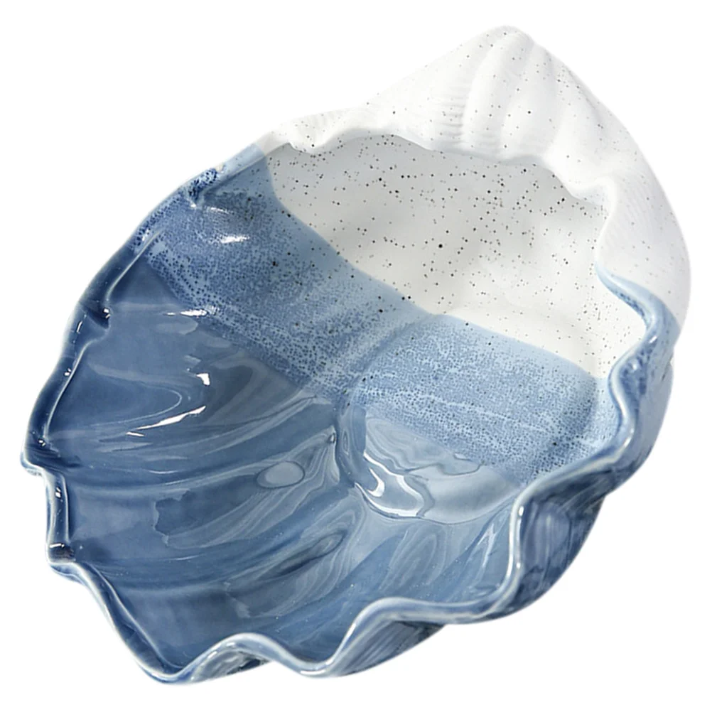 طبق مجوهرات من السيراميك جميل على طراز المحيط صينية مزخرفة حامل مجوهرات طبق حلقي حلية لوحة تخزين أطباق حلية