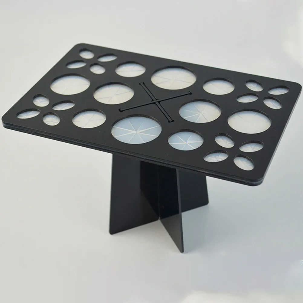 Air Drying Makeup Brush Organizer Foldable Collapsible Brush Tree Stand for Clean Brushes Bristles Down Shelf Compact