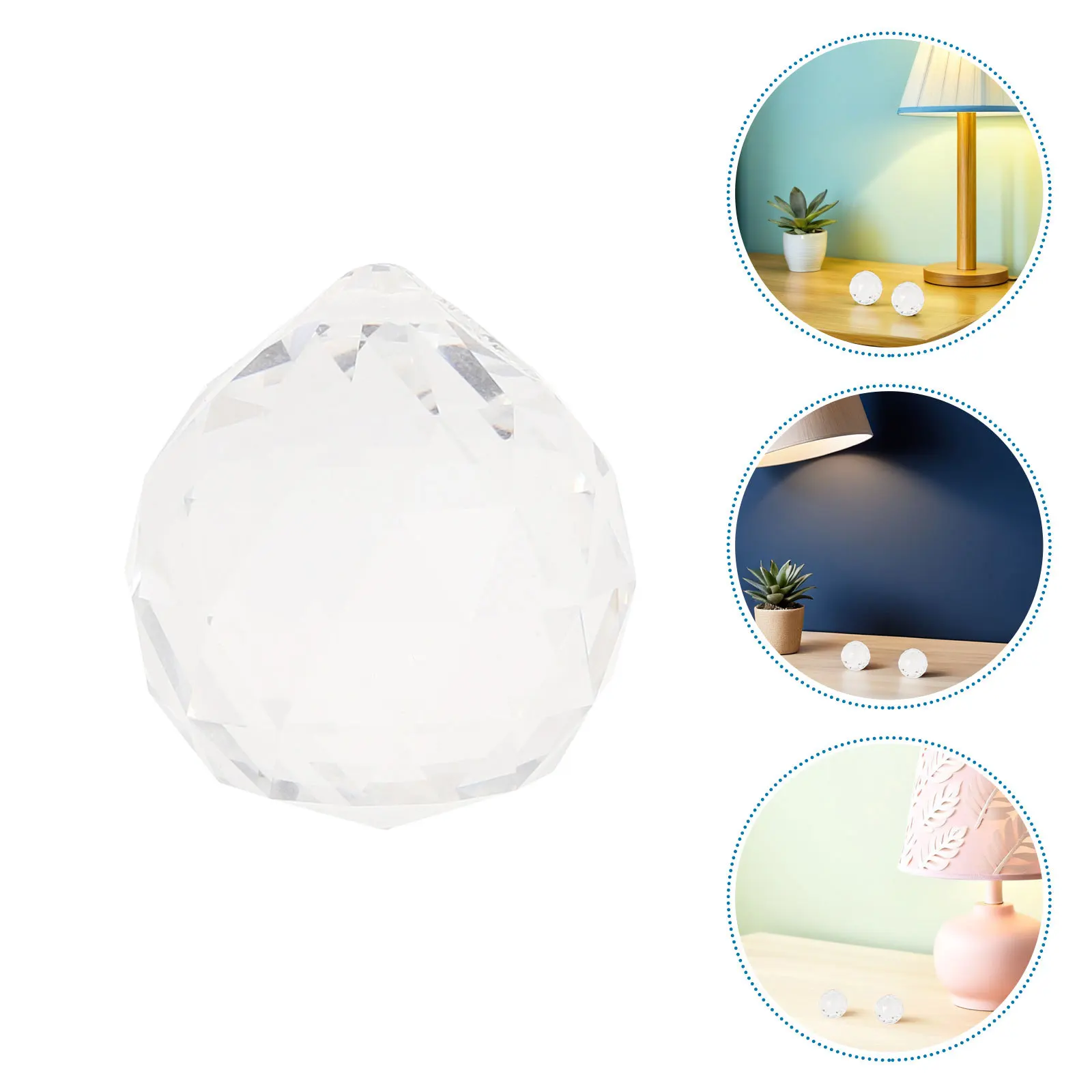 

30Pcs Crystal Prism Suncatcher Beads Transparent Glass Ornaments for Window Hanging Indoor Decor Birthday Wedding Mother's Day