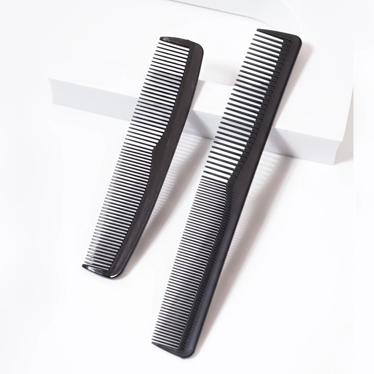 2pcs comb set, anti-static and heat-resistant comb, fine plastic comb for women and men's pockets,Special for real hair wigs