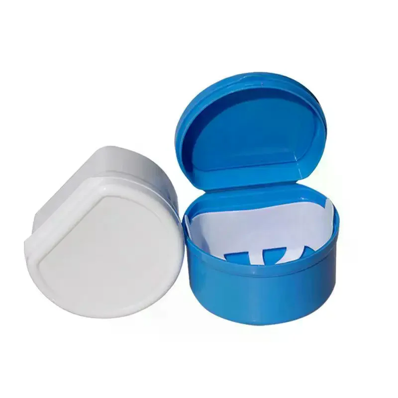Multi Color Denture Bath Case Leak Proof Lid Drain Basket Retainer Storage Oral Care Travel