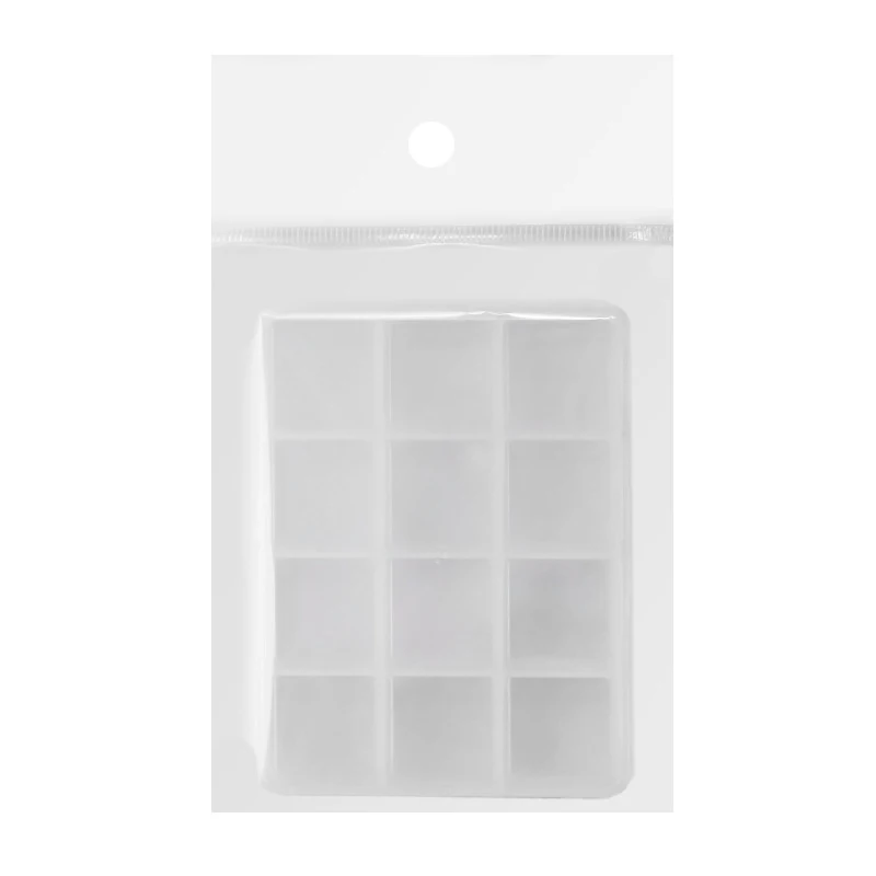 Soporte organizador de plástico de 12 rejillas para decoración de uñas, joyería de piedra, caja de almacenamiento de accesorios con purpurina, herramientas coleccionadoras de decoración de cuentas