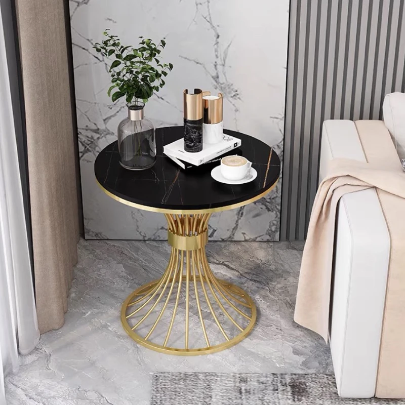 Nordic Marble round side table living room  sofa corner tables INS Business reception coffee table negotiating Luxury furniture