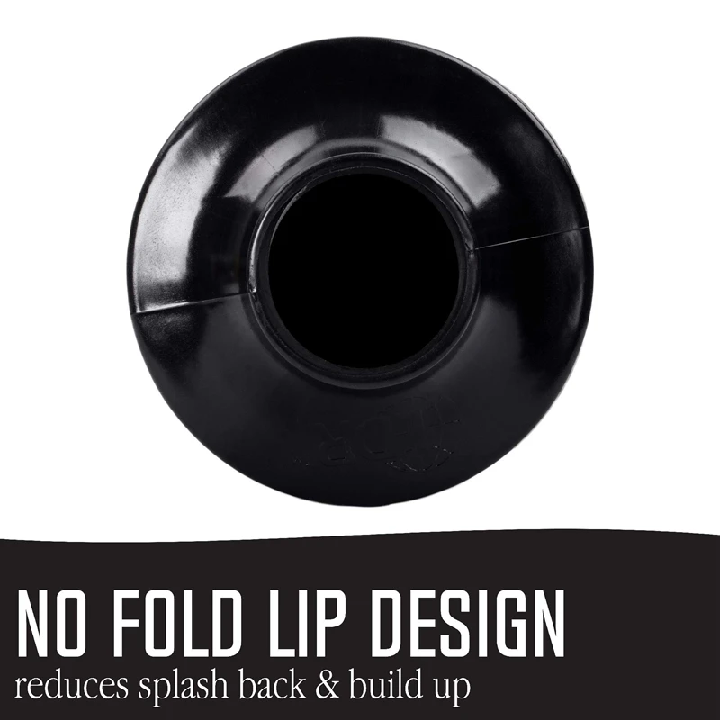 1 Piece High Pressure Thrust Plunge Black Toilet Plunger Removes Heavy Duty Clogs From Clogged Bathroom Toilets