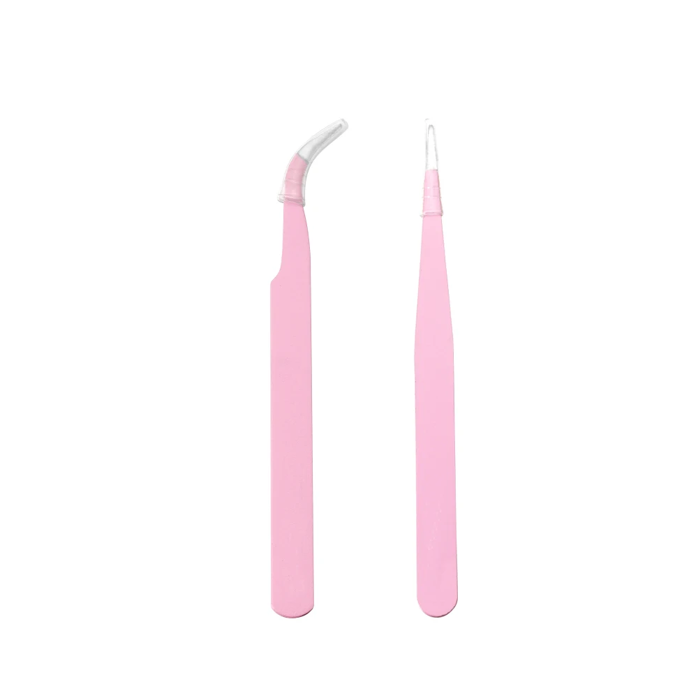 1pcs Anti-Static Excellent Quality Tweezers Bend Long Nose Cross Tweezers For Intersperse Beads Jewerly Tools Sewing Accessories