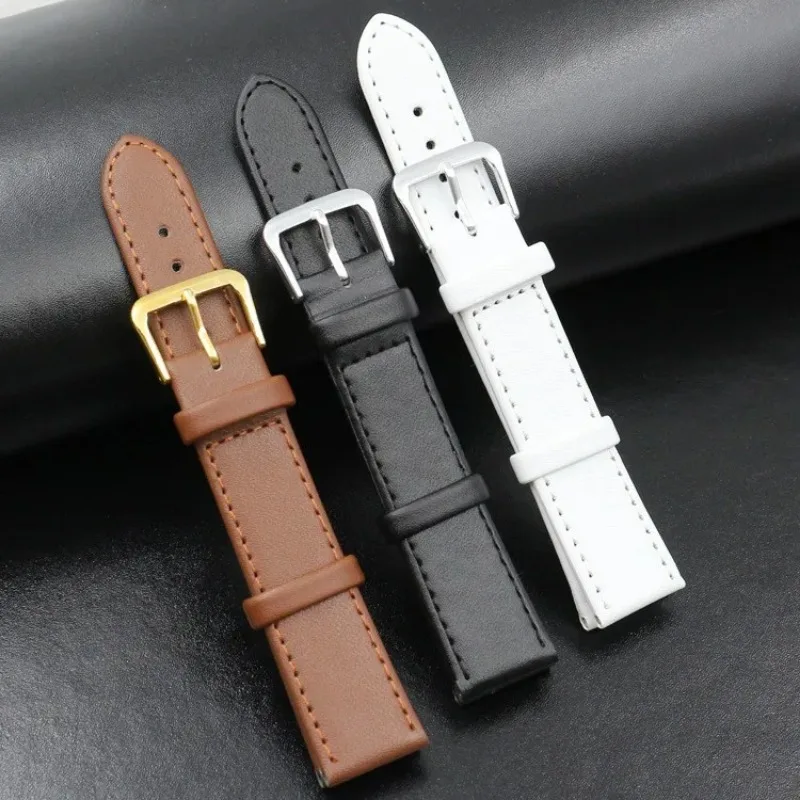 Men&Women PU Leather Strap Watch Band Black Brown 12mm 14mm 16mm 18mm 20mm 22mm 24mm Watch Strap Relogio Masculino Accessories