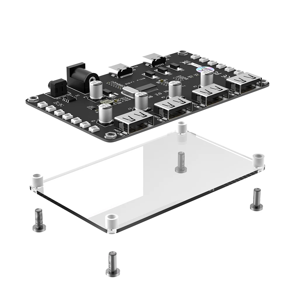 4 Port USB 2.0 Hub z 3528 kolorowe diody LED i pomocnicze zasilanie dla PC, Laptop, klawiatura, mysz, HDDs, dla Windows, Mac OS X,