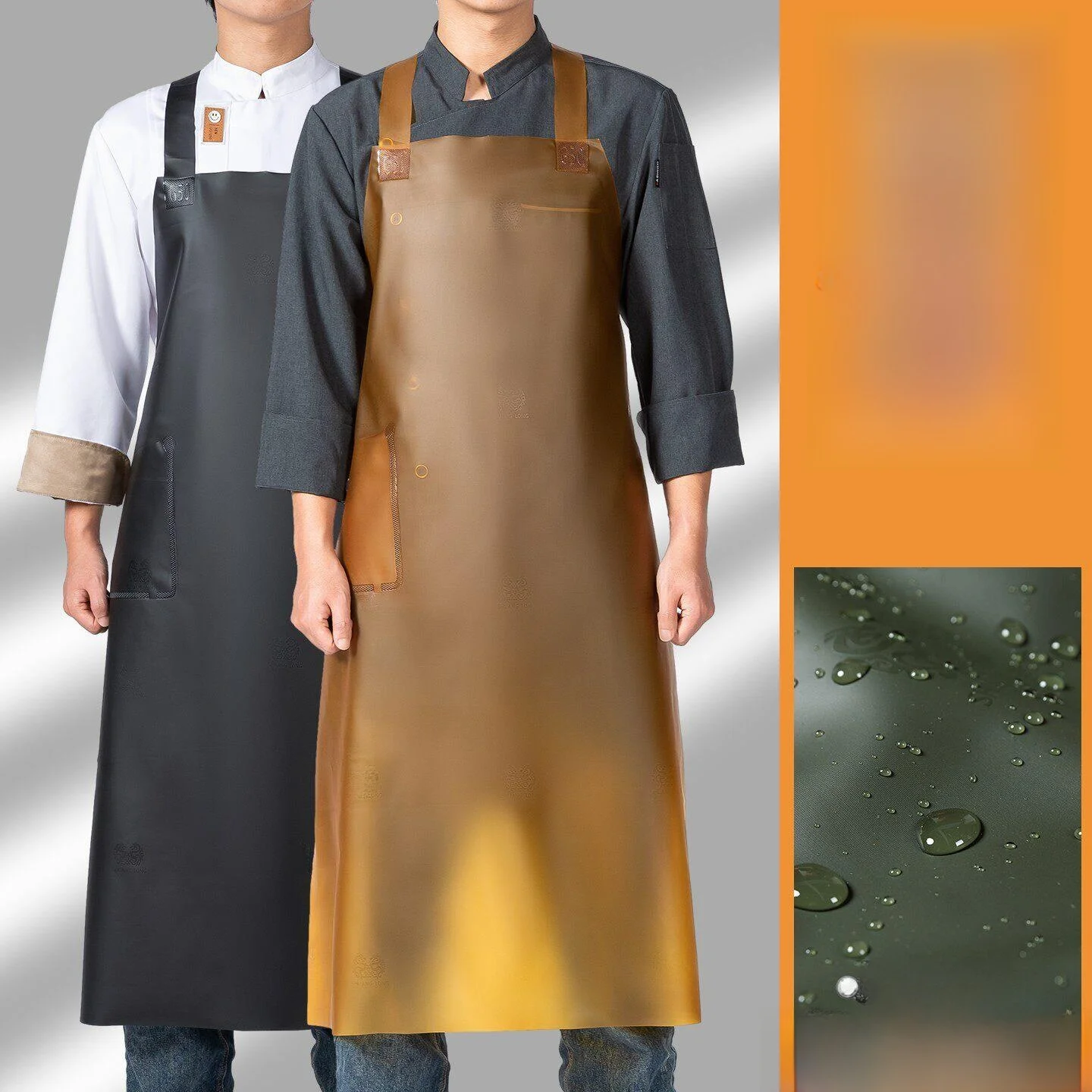 

Водонепроницаемый утолщенный фартук из воловьей кожи для разделки свинины, обработки рыбы, работы в ресторане, длинный рабочий фартук, маслостойкий кухонный инструмент