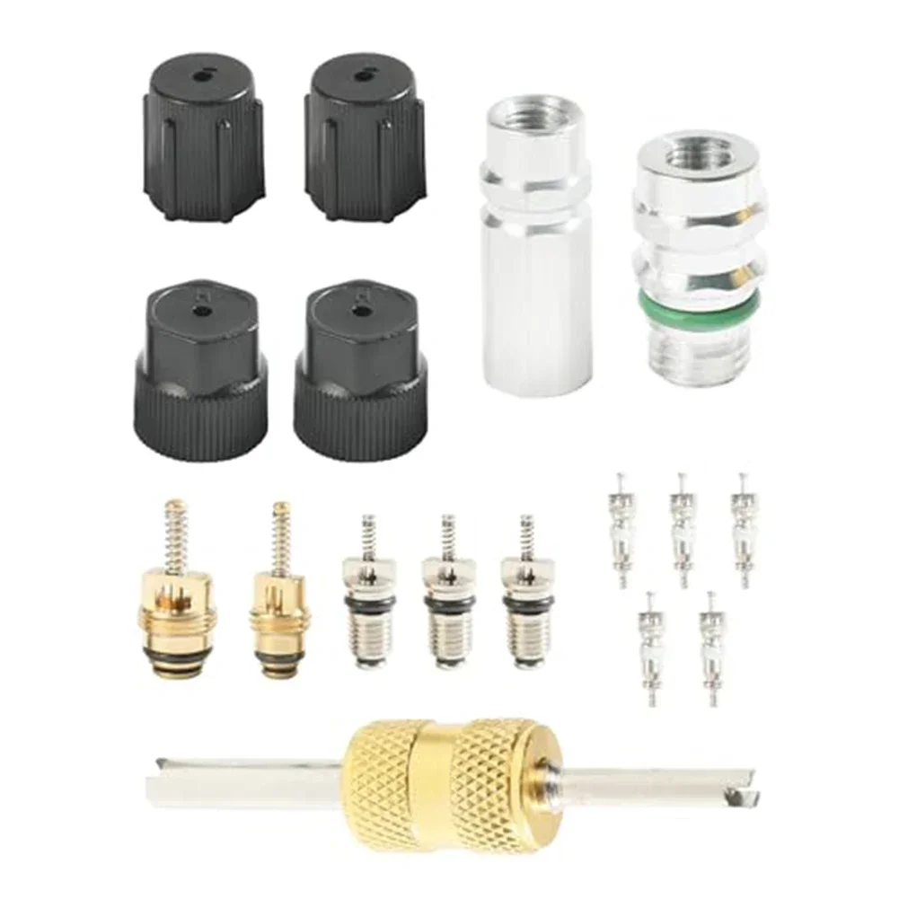 1 Set R134A Car A/C Core Valves Auto Air-Conditioning Assortment Kit High-Pressure Side A/C Service Valves For R12 R22 R134 Part