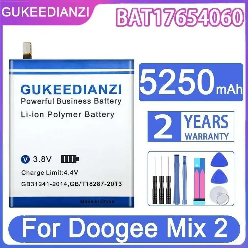 

Mobile Phone Battery 5250Mah Mix2 BAT17654060 Reliable Power For Doogee Mix 2