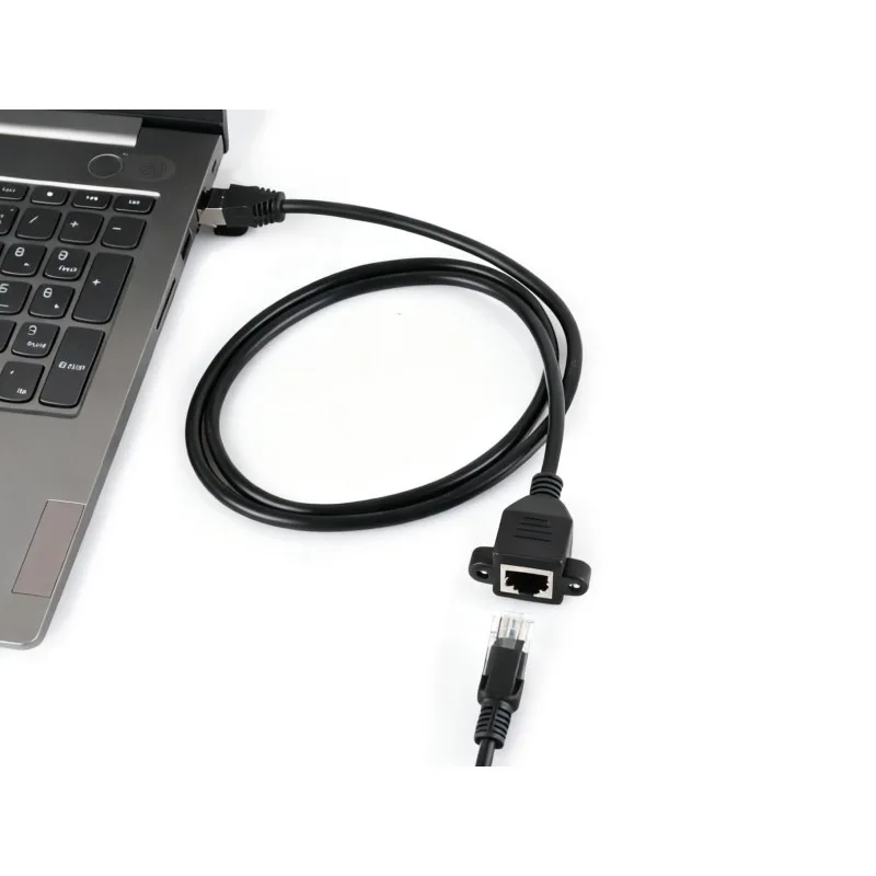 كابل تمديد إيثرنت RJ45 مطلي بالنيكل مع حماية من غلاف الحديد، كابل PVC مرن للتدخل الفعال