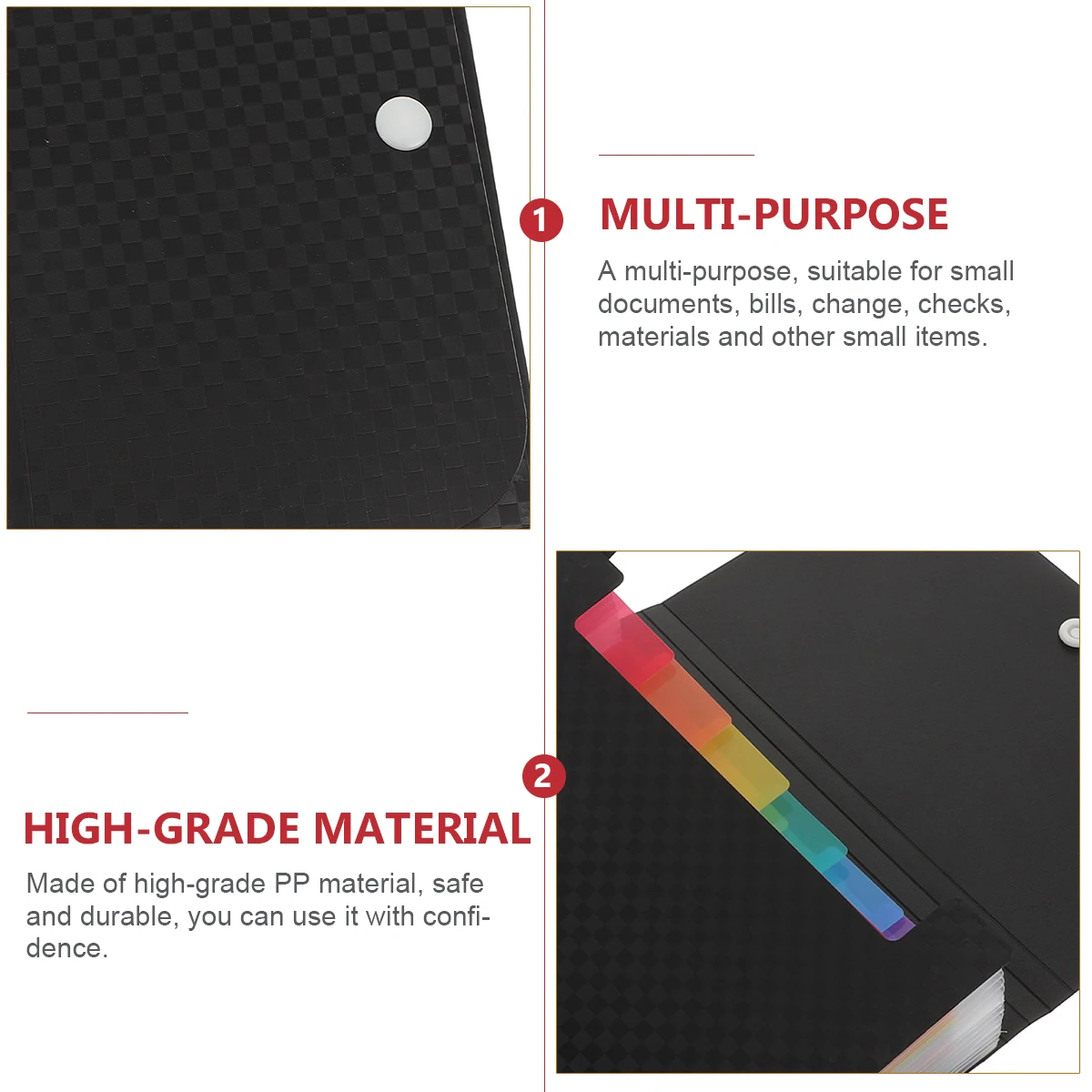 

Portable Accordion File Bag A6 Multi-Layer Document Organizer For Receipts Checks Bills Change Storage Expanding File Folder