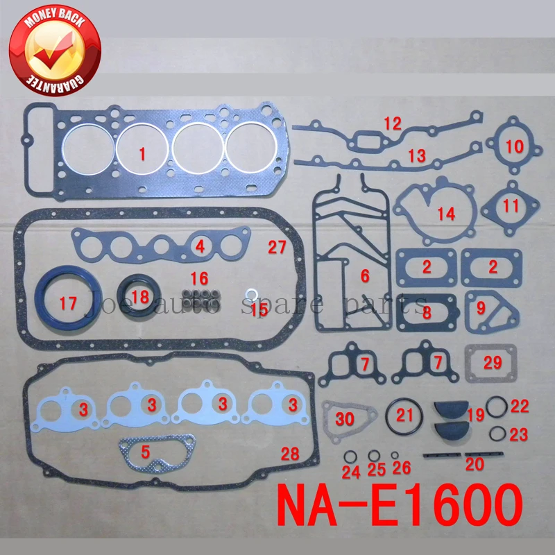 NA Engine complete Full Gasket Set kit for MAZDA 626/E1600 1.6L 1586CC 1979-1984 50135000 8170-99-100