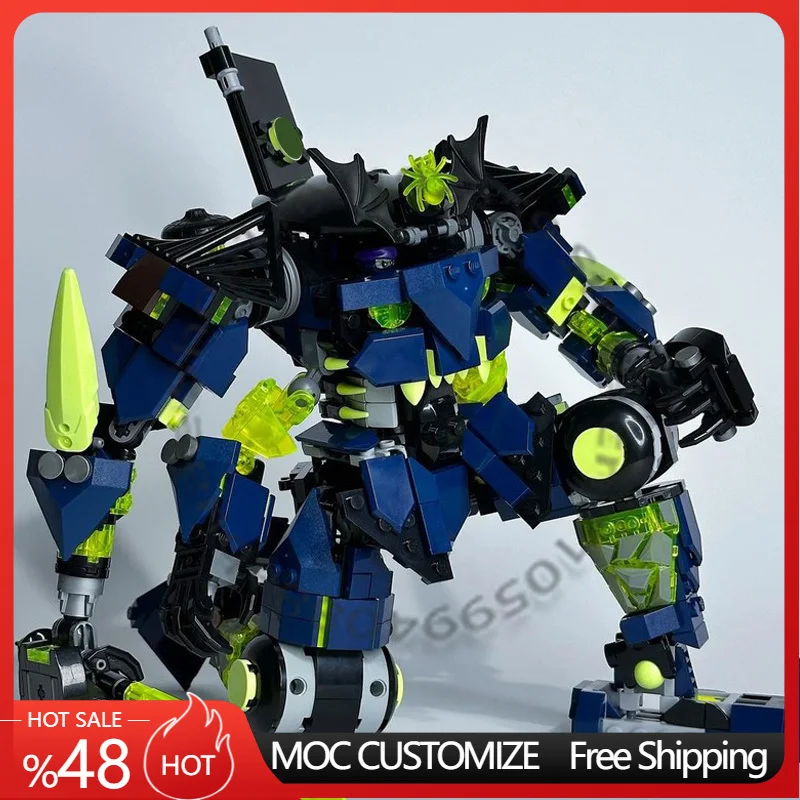 

971 деталь: Набор для сборки спектрального меха-призрака MOC, модульный конструктор, креативный дизайн, развивающая игрушка для мальчиков, подарок на день рождения