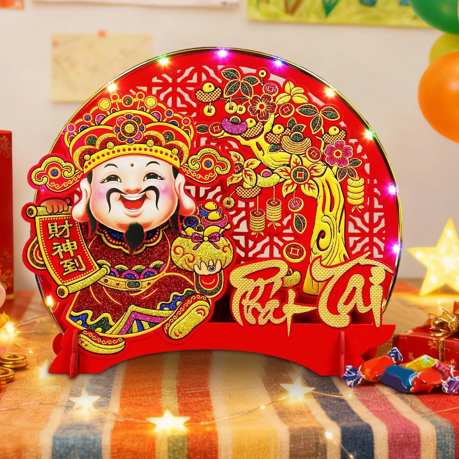 

Год лошади Вьетнамский нравственный Бог богатства Орнамент Новогоднее украшение Весенний фестиваль Украшения