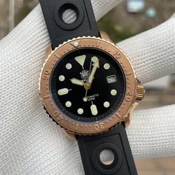 STEELDIVE-Montre de Plongée SDGrenoble 3S en Bronze pour Homme, Petit Ormeau, 20Bar, Étanche, Suisse, Super Shoous, Mouvement Mécanique NH35, Luxe