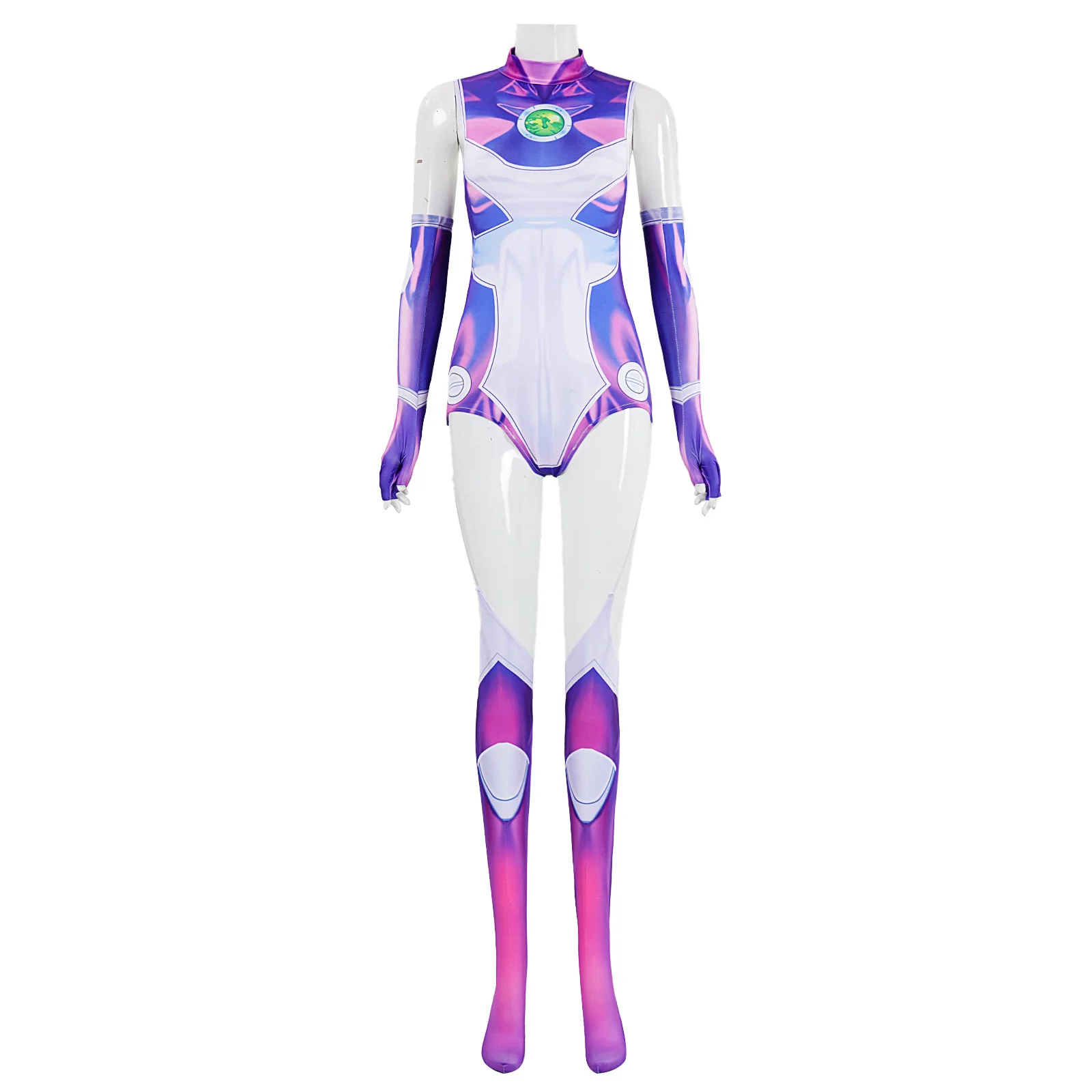 

Teen Titans Starfire Cosplay Costume Starfire Spandex Bodysuit Set Movie Character Performance Costume