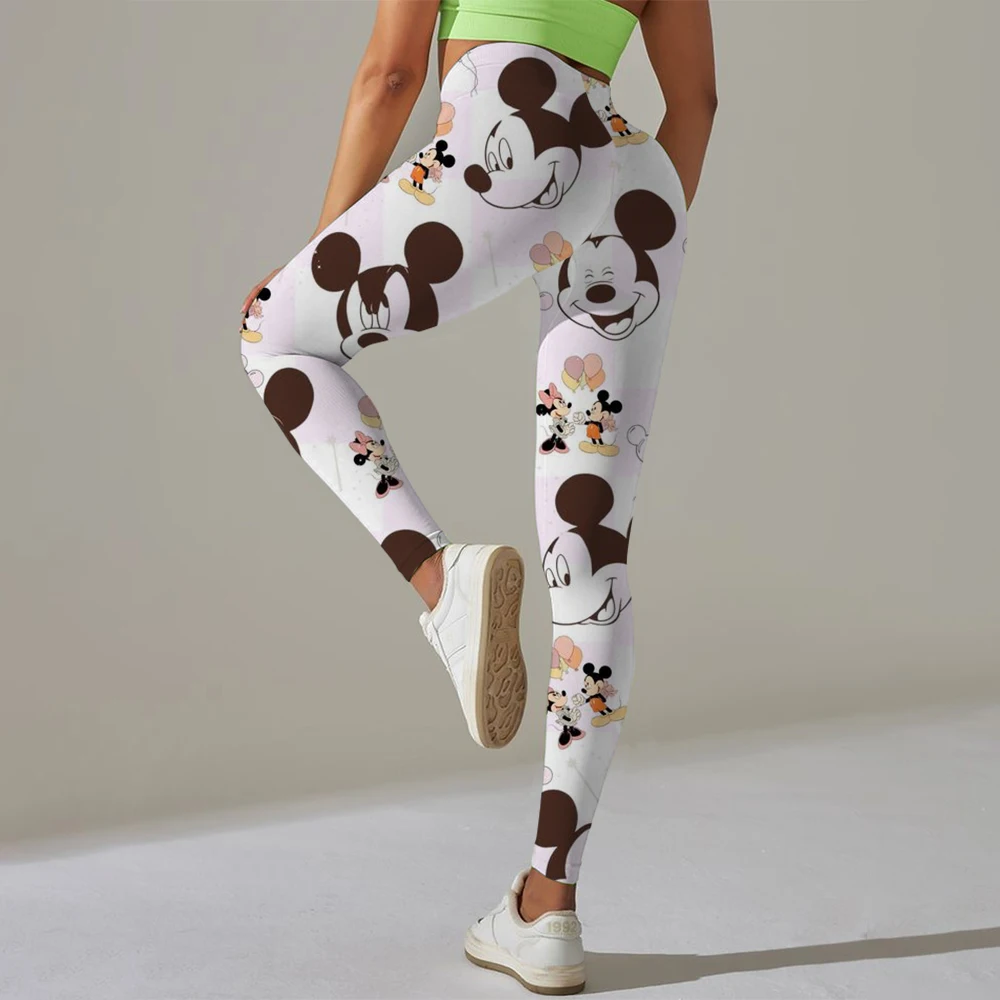 

Women Hip Lifting Women Disney Mickey Mouse print Sports Leggings Fitness Leggings Push Up Yoga Leggings Gym Clothing Sports