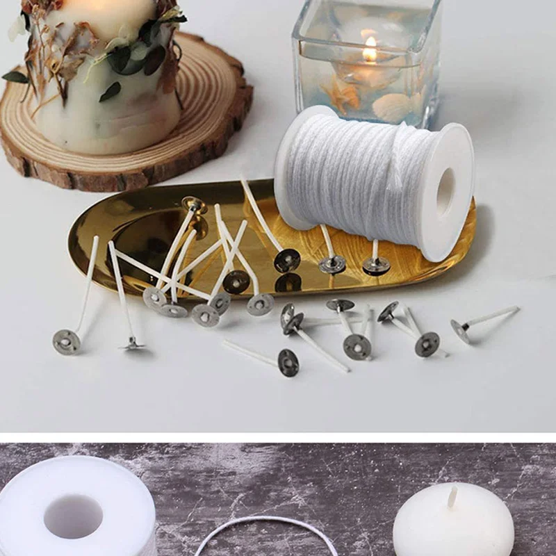 21S/24S/30S/35 S Strand Various Specifications Degreasing Diy Aromatherapy Candle Cotton Thread Wax wick Diy Candle Smokeless Co